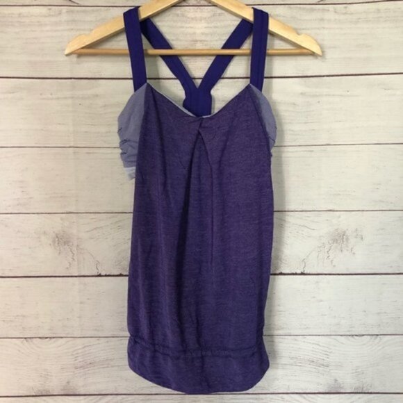 Lululemon Rest Less Tank Heathered Bruised Berry 4 - Picture 2 of 7